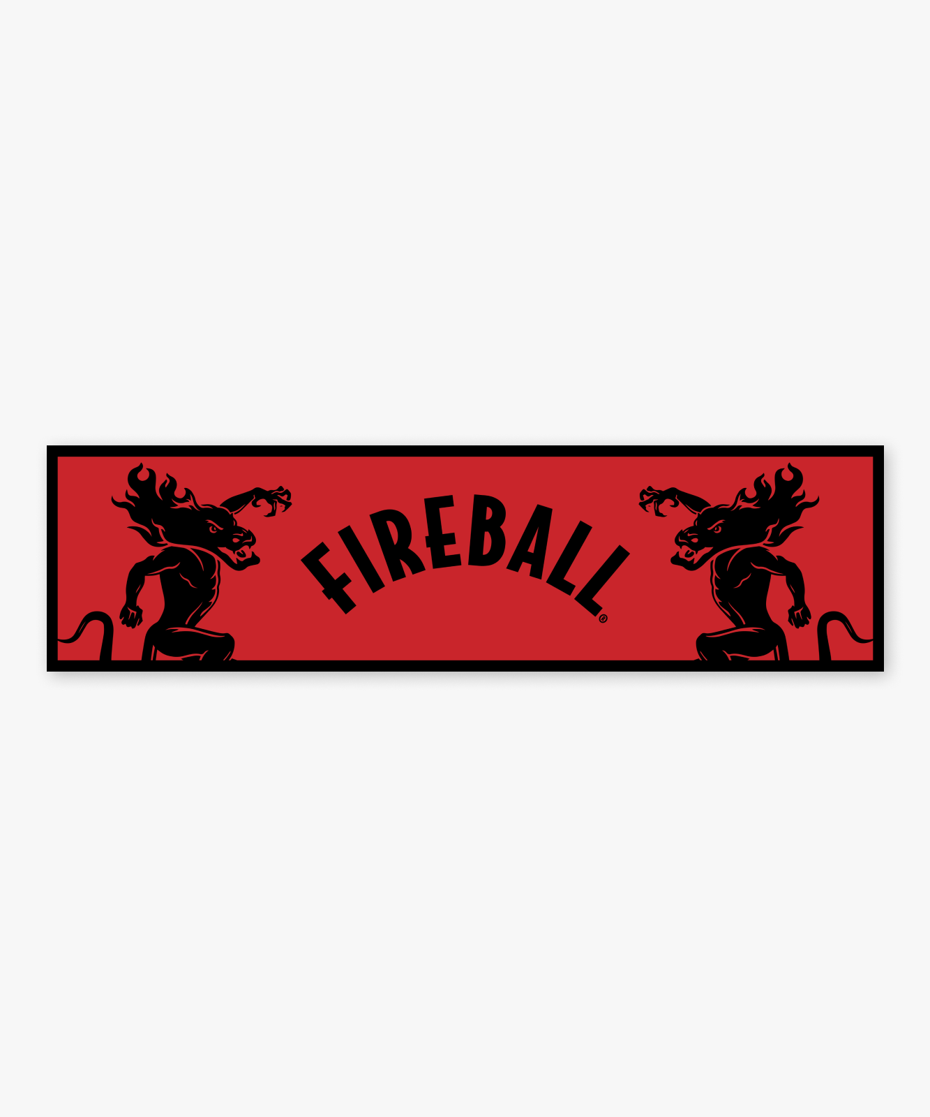 Felt bar mat / 89x24cm / Red/Black