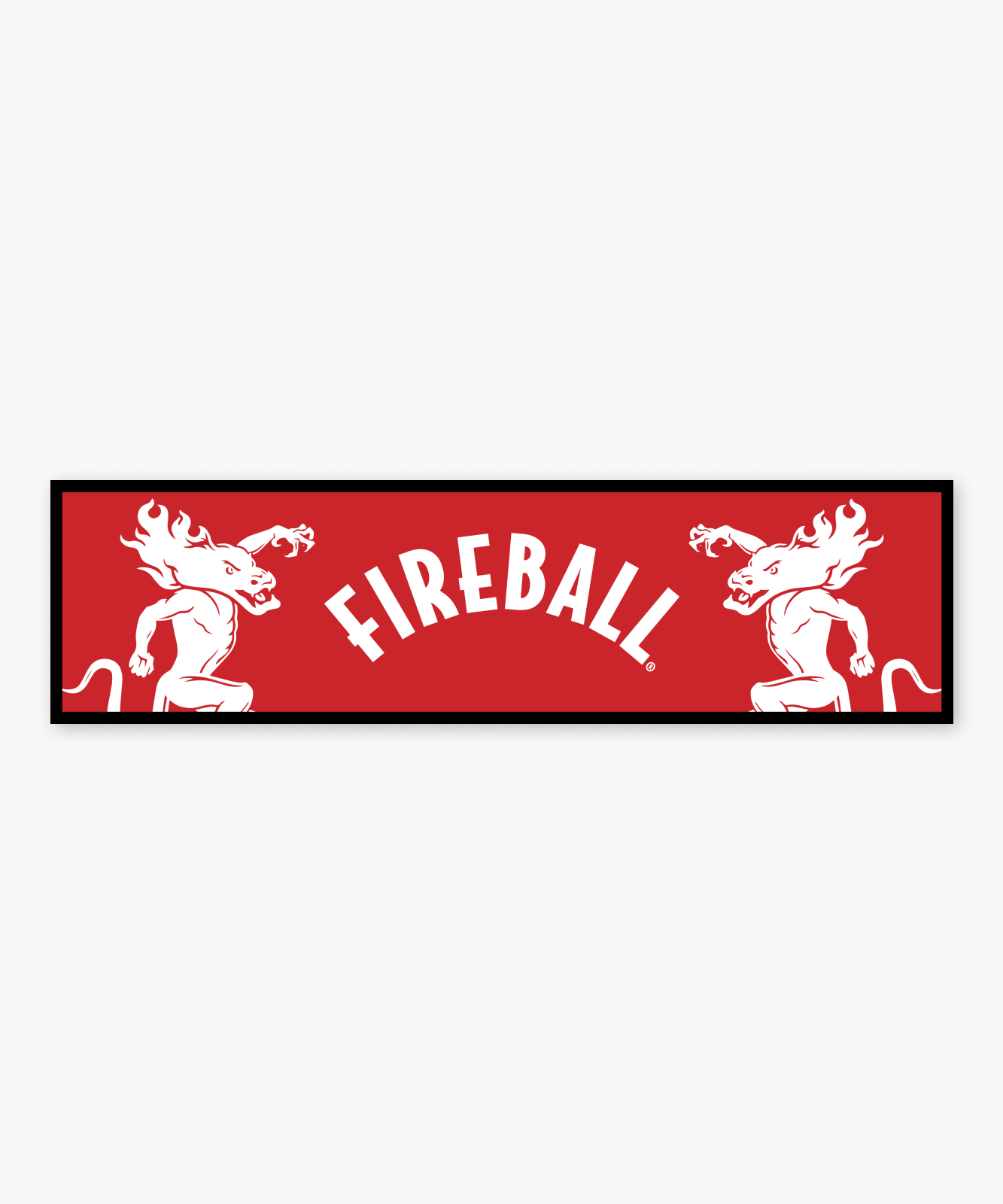 Felt bar mat / 89x24cm / Red/White