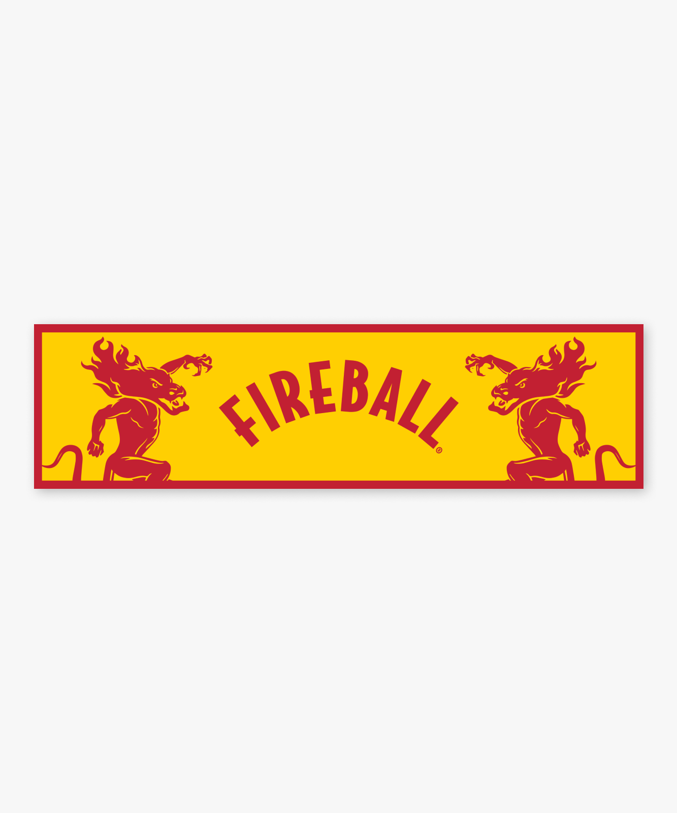 Felt bar mat / 89x24cm / Yellow/Red