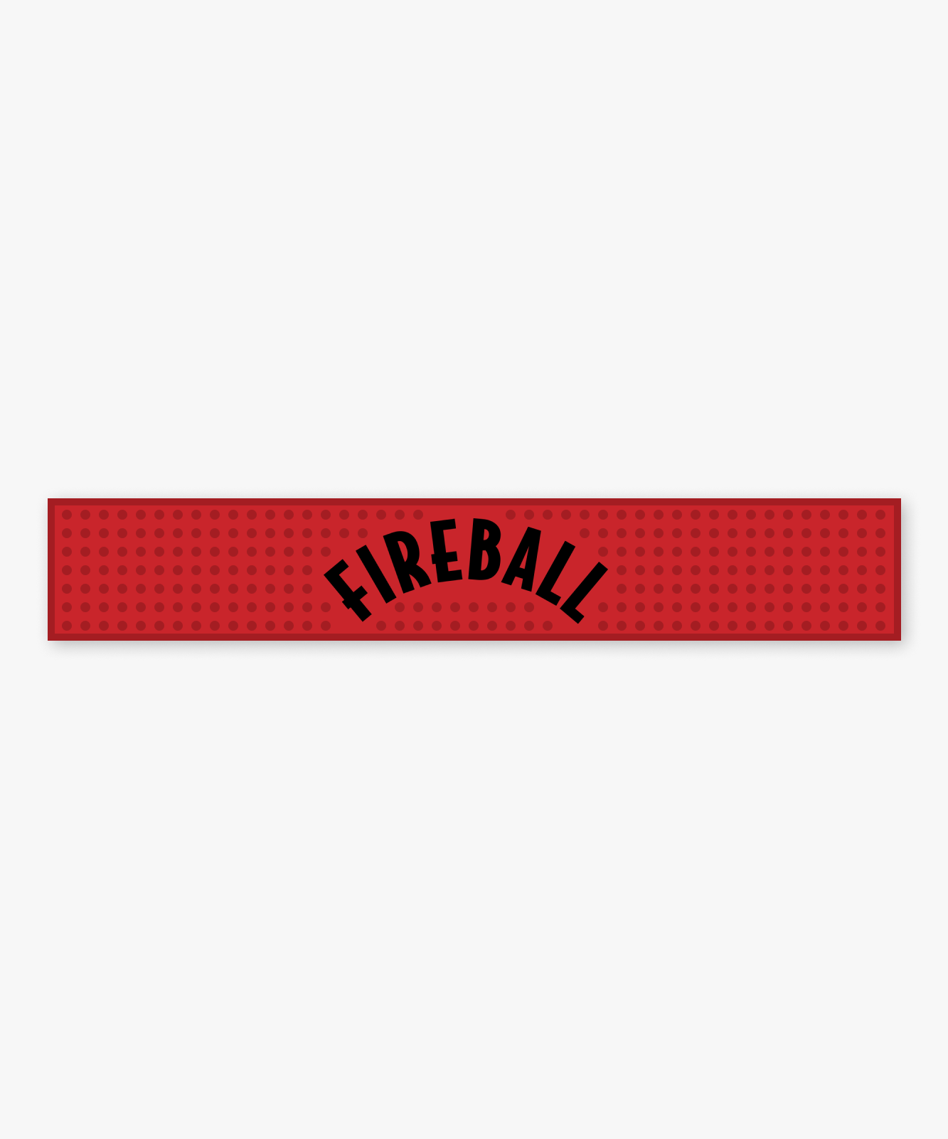 Rubber bar mat / 60x10cm / Red/Black