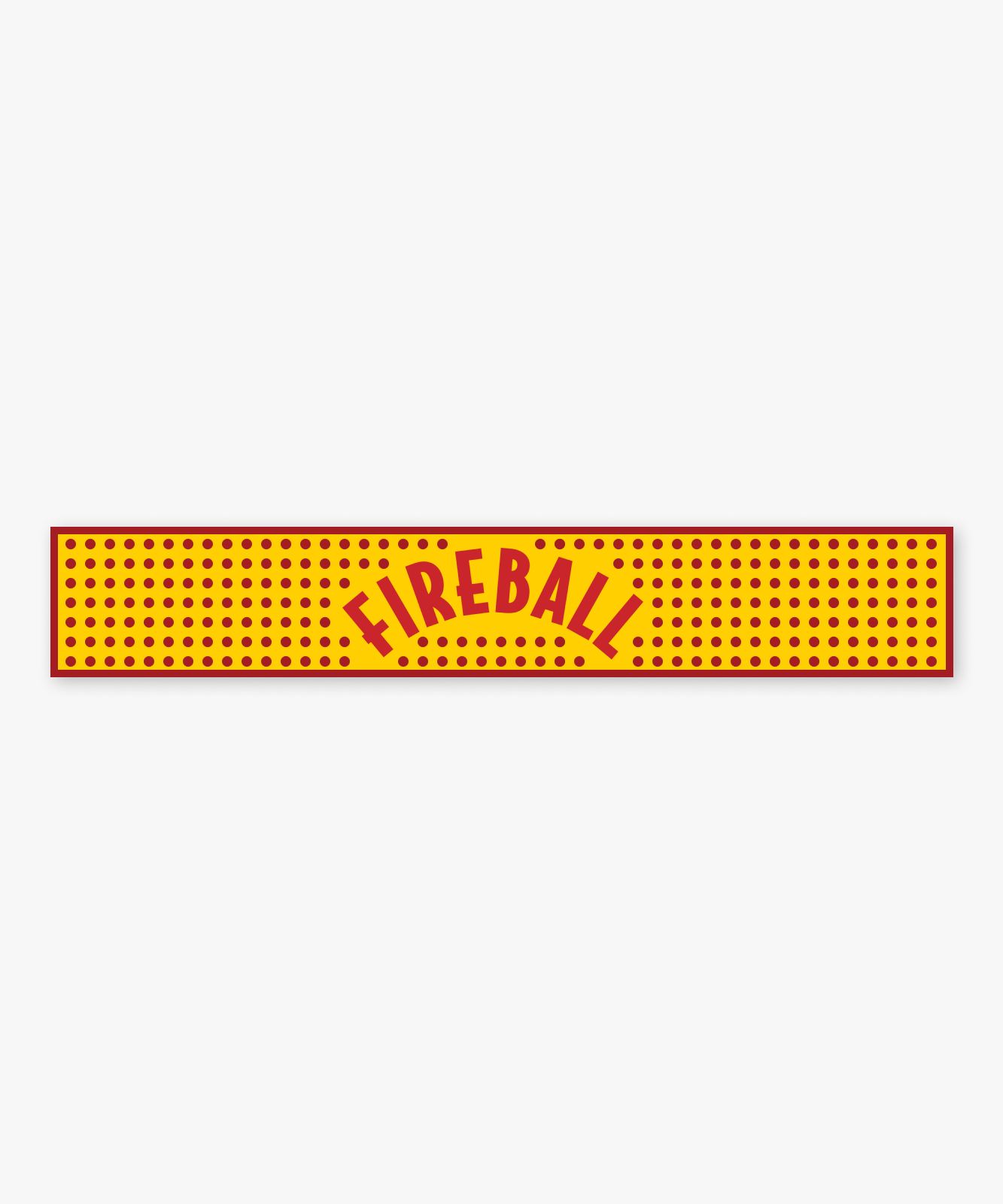 Rubber bar mat / 60x10cm / Yellow/Red
