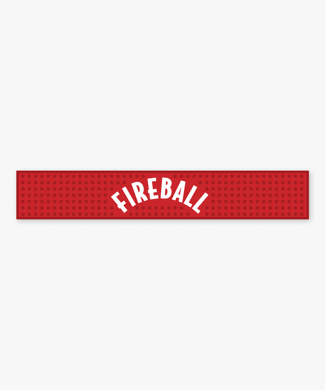 Rubber bar mat / 60x10cm / Red/White