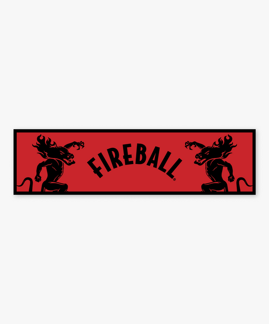 Felt bar mat / 89x24cm / Red/Black