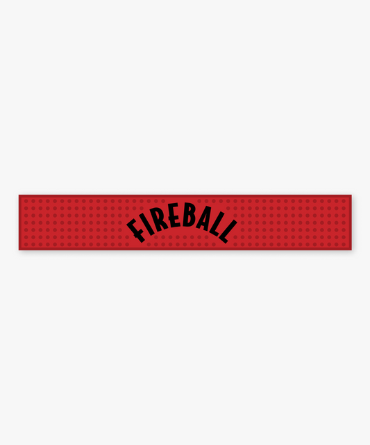 Rubber bar mat / 60x10cm / Red/Black