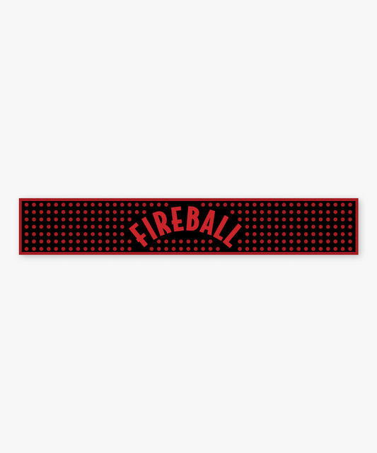 Rubber bar mat / 60x10cm / Black/Red
