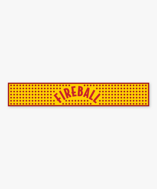Rubber bar mat / 60x10cm / Yellow/Red