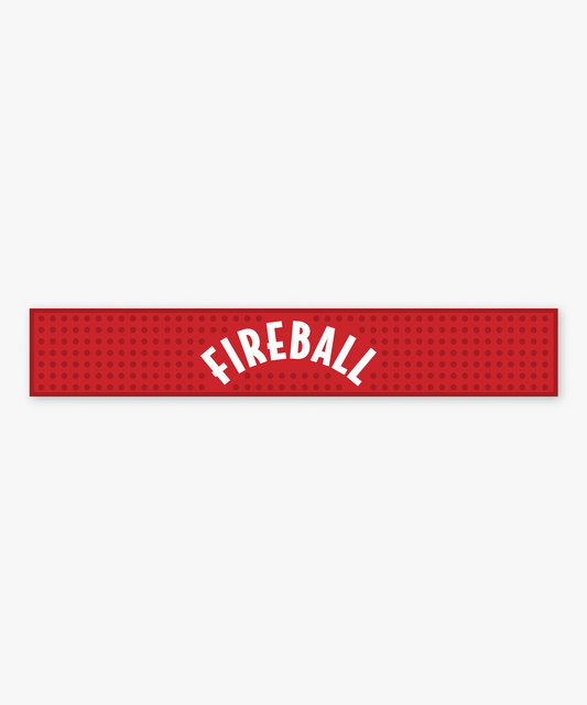 Rubber bar mat / 60x10cm / Red/White