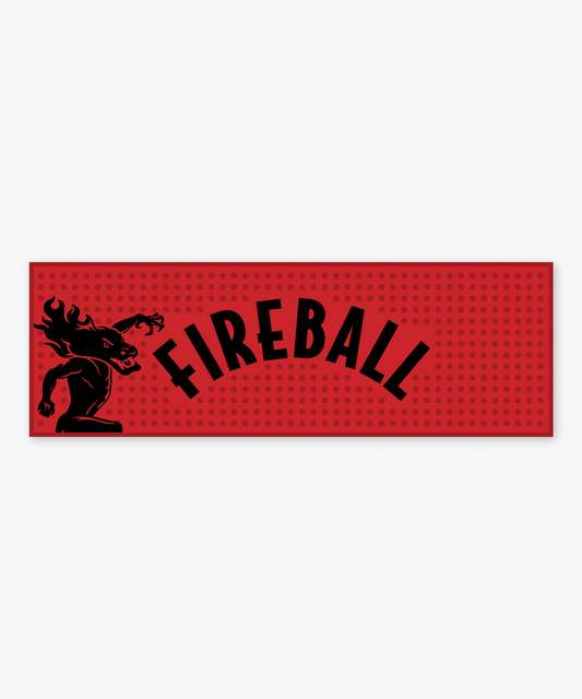 Rubber bar mat / 60x20cm / Red/Black