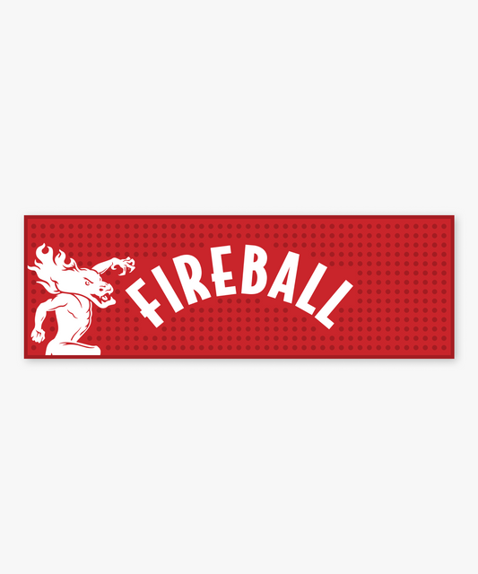 Rubber bar mat / 60x20cm / Red/White