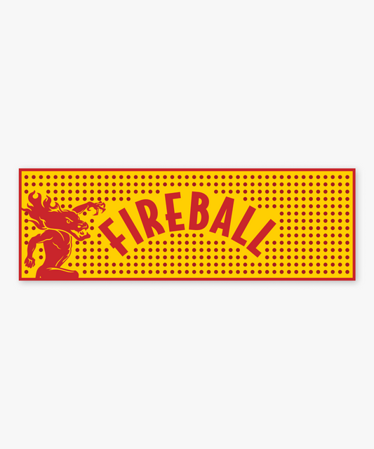 Rubber bar mat / 60x20cm / Yellow/Red